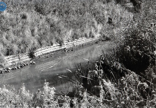 048670E (514 visits) Image credit: RCHS. 1964, Remains of aqueduct over river Cole. 048670E